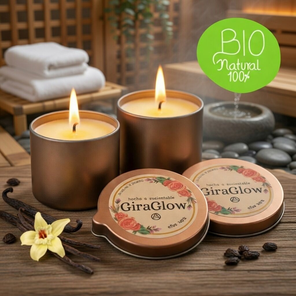 Pack de 2 Velas de Masaje e Hidratación Para la Piel con Aceites Naturales aroma a Vainilla Dulce. 4 onzas c/u