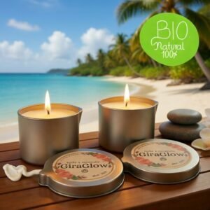 Pack de 2 Velas de Masaje e Hidratación Para la Piel con Aceites Naturales aroma a Nevá  4 onzas c/u