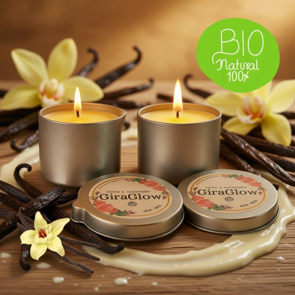 Pack de 2 Velas de Masaje e Hidratación Para la Piel con Aceites Naturales aroma a Vainilla Dulce. 4 onzas c/u - Imagen 2