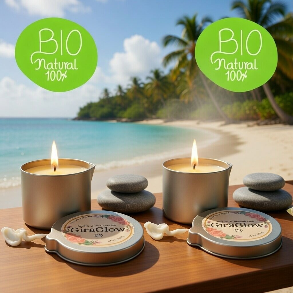 Pack de 2 Velas de Masaje e Hidratación Para la Piel con Aceites Naturales aroma a Nevá 4 onzas c/u - Imagen 3