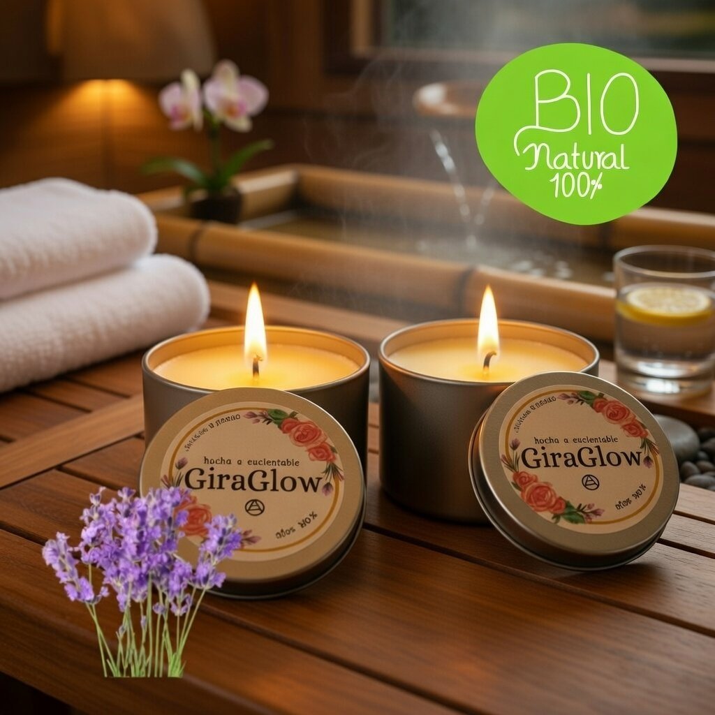 Pack de 2 Velas de Masaje e Hidratación Para la Piel con Aceites Naturales Aroma a Lavanda 4 onzas c/u - Imagen 2