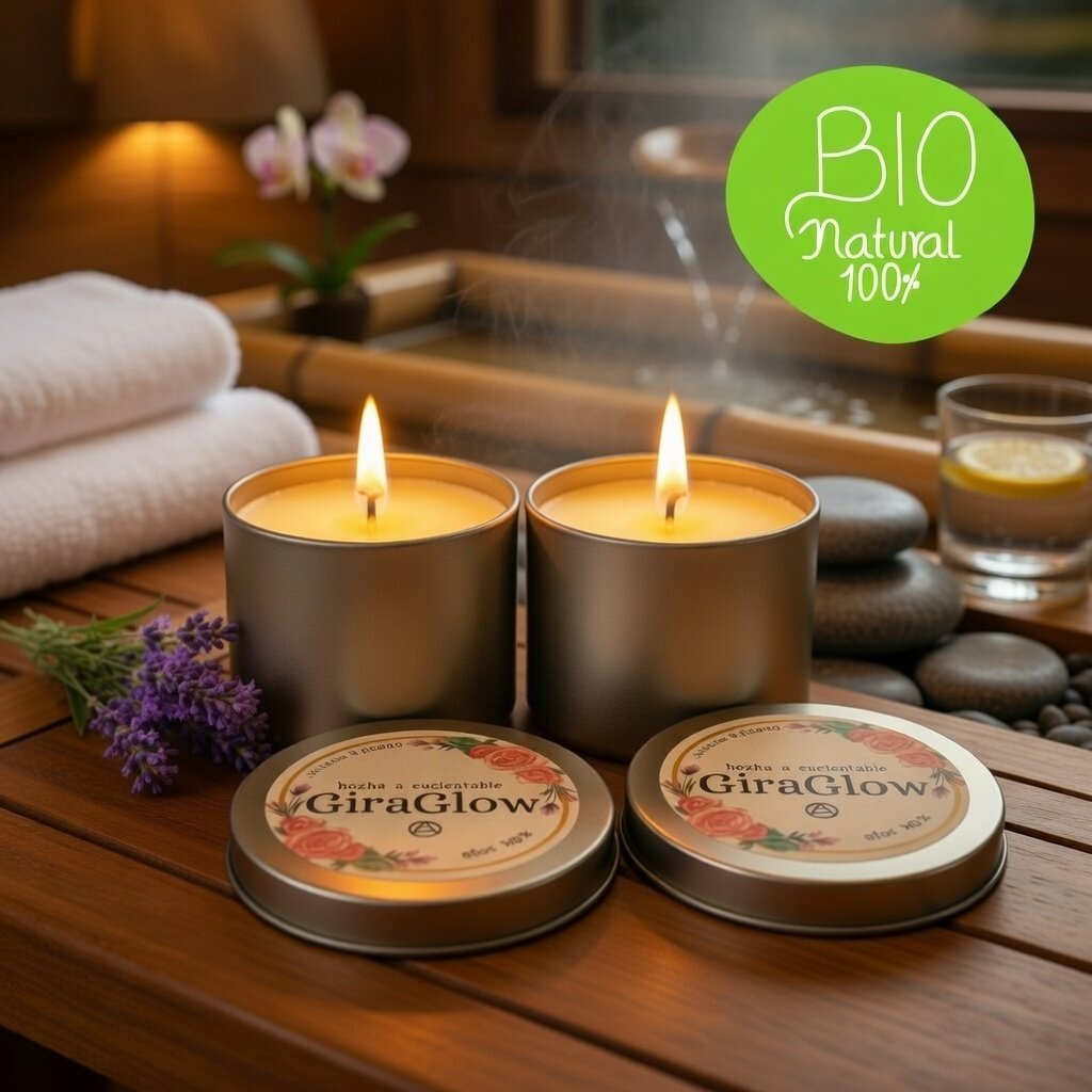 Pack de 2 Velas de Masaje e Hidratación Para la Piel con Aceites Naturales Aroma a Lavanda 4 onzas c/u