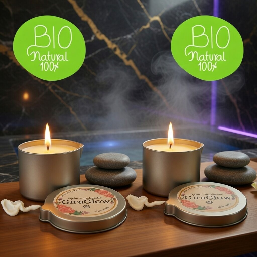 Pack de 2 Velas de Masaje e Hidratación Para la Piel con Aceites Naturales aroma a Nevá 4 onzas c/u - Imagen 2
