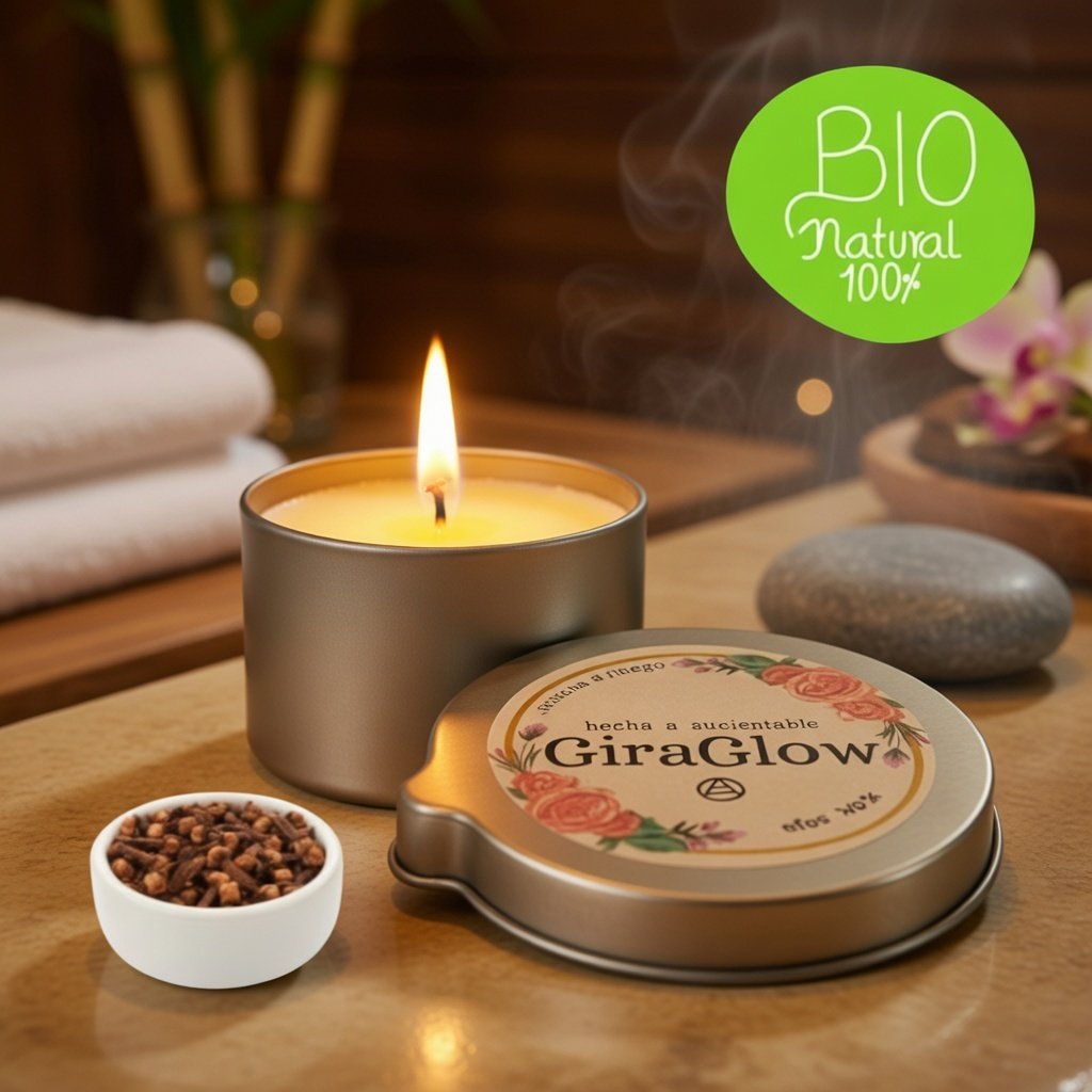 Velas para masajes con Aroma a Clavo de Olor. 4 onzas