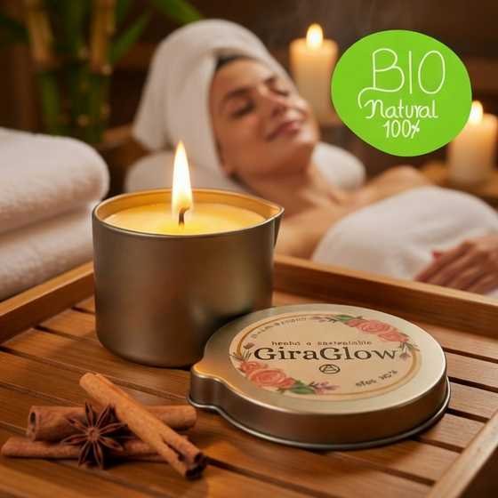 Pack de 2 Velas para masajes con aroma a canela. 4 onzas c/u - Imagen 2