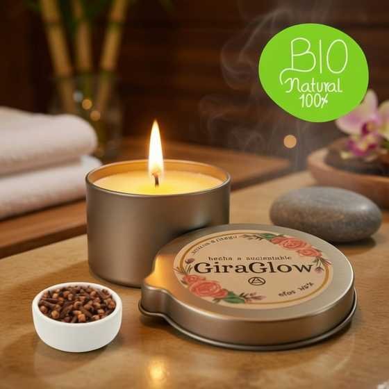 Velas para masajes con Aroma a Clavo de Olor. 4 onzas - Imagen 2
